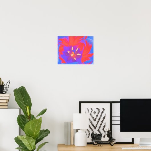 Fluorescente Tulp Poster (Thuiskantoor)