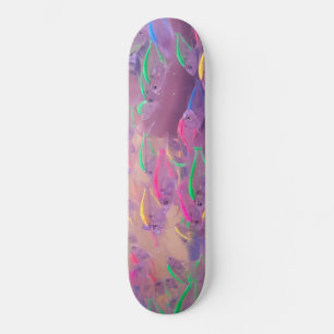 Fluorescente vis in het zee persoonlijk skateboard