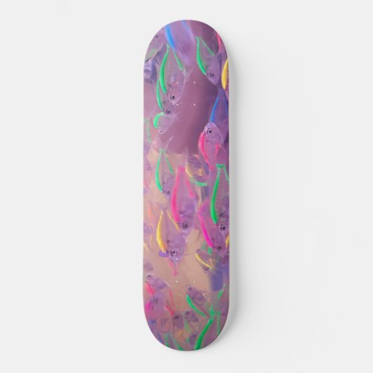Fluorescente vis in het zee persoonlijk skateboard (Voorkant)