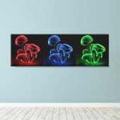 Fluorescentie-tryptiek Canvas Afdruk (Insitu (Houten vloer))