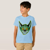 Fluorescerend Cartoon Kat Kinderen T-Shirt (Voorkant volledig)