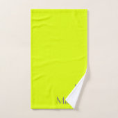 fluorescerend geel bad handdoek (Handdoek)