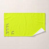 fluorescerend geel bad handdoek (Handdoek)