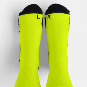 fluorescerend geel effen kleur sokken