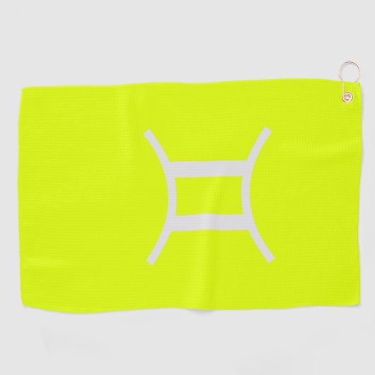 fluorescerend geel - Gemini golfhanddoek (Horizontaal)