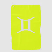 fluorescerend geel - Gemini golfhanddoek (Voorkant)