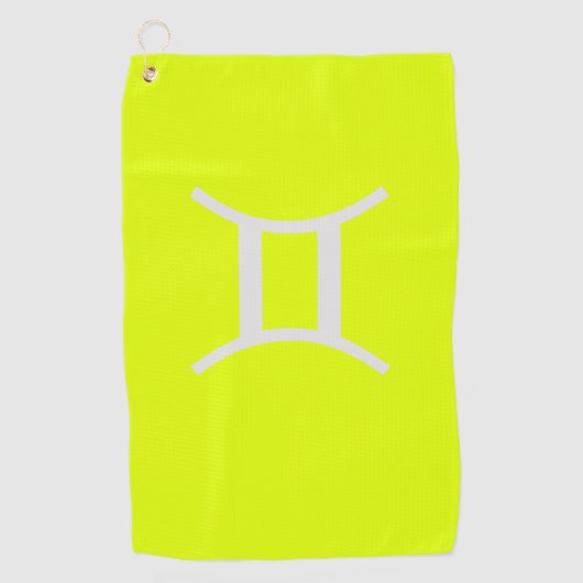 fluorescerend geel - Gemini golfhanddoek (Voorkant)