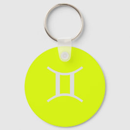 fluorescerend geel - Gemini Sleutelhanger