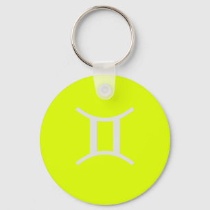 fluorescerend geel - Gemini Sleutelhanger