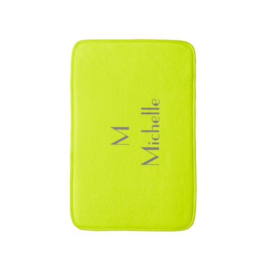 fluorescerend geel - gepersonaliseerd badmat (Voorkant Verticaal)