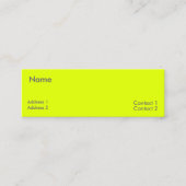 fluorescerend geel mini visitekaartje (Voorkant)