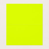 Fluorescerend geel modern visitekaartje (Binnenkant ongevouwen)
