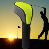 fluorescerend geel - monogram toevoegen golfheadcover