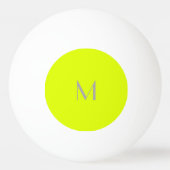fluorescerend geel - monogram toevoegen pingpongbal (Voorkant)
