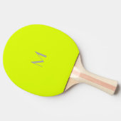fluorescerend geel - monogram toevoegen tafeltennisbatje (Zijkant)