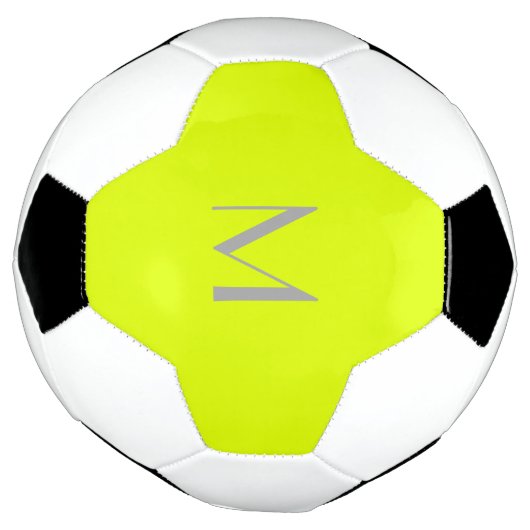 fluorescerend geel - monogram toevoegen voetbal (Gedraaid)