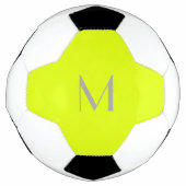 fluorescerend geel - monogram toevoegen voetbal (Voorkant)
