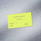 fluorescerend geel nr. 3 visitekaartje magneet (Voorbeeld)