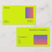 fluorescerend geel visitekaartje (Voorkant / Achterkant)