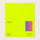 fluorescerend geel visitekaartje (Buitenkant ongevouwen)