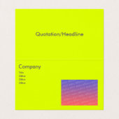 fluorescerend geel visitekaartje (Binnenkant ongevouwen)