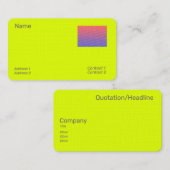 fluorescerend geel - voeg foto toe visitekaartje (Voorkant / Achterkant)