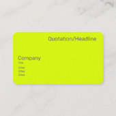 fluorescerend geel - voeg foto toe visitekaartje (Achterkant)