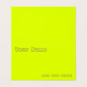 fluorescerend geel - voeg QR-code toe Visitekaartje (Buitenkant ongevouwen)