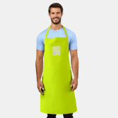 fluorescerend geel - voeg uw logo toe schort (Gedragen)