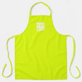 fluorescerend geel - voeg uw logo toe schort (Voorkant)