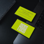 fluorescerend geel - voeg uw logo toe visitekaartje