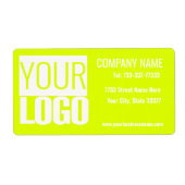 fluorescerend geel - voeg uw vetgedrukte logo toe etiket (Voorkant)