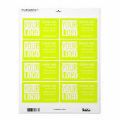 fluorescerend geel - voeg uw vetgedrukte logo toe etiket (Full Sheet)