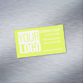 fluorescerend geel - voeg uw vetgedrukte logo toe magnetisch visitekaartje (Voorbeeld)