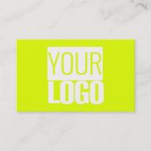 fluorescerend geel - voeg uw vetgedrukte logo toe visitekaartje (Voorkant)