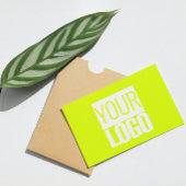 fluorescerend geel - voeg uw vetgedrukte logo toe visitekaartje