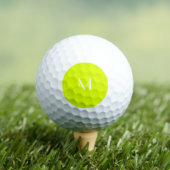 fluorescerend geel - wit monogram golfballen (Insitu Shirt)