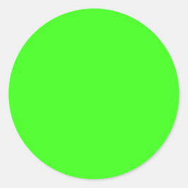 fluorescerend groen - blanco ronde sticker