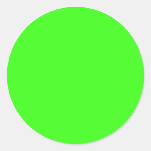fluorescerend groen - blanco ronde sticker (Voorkant)