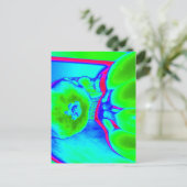 fluorescerend groen briefkaart (Staand voorkant)