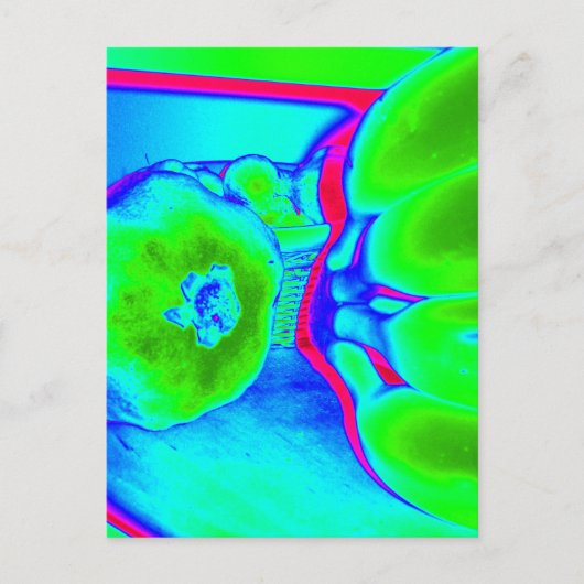 fluorescerend groen briefkaart (Voorkant)