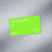 fluorescerend groen magnetisch visitekaartje (Voorbeeld)