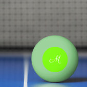 fluorescerend groen - monogrammen pingpongbal (Net)