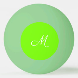 fluorescerend groen - monogrammen pingpongbal