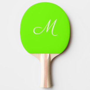 fluorescerend groen - monogrammen tafeltennisbatje