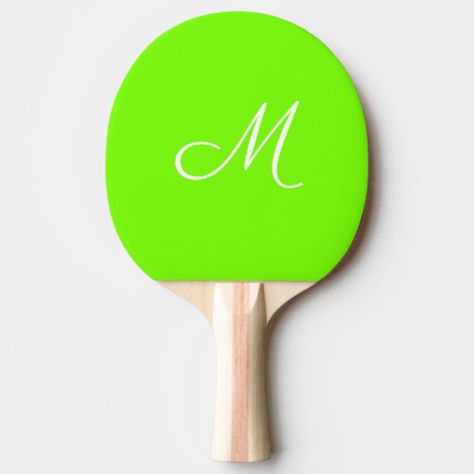 fluorescerend groen - monogrammen tafeltennisbatje (Voorkant)