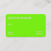 fluorescerend groen - QR-code Visitekaartje (Voorkant)