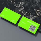 fluorescerend groen - QR-code Visitekaartje