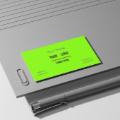 fluorescerend groen - vaste kleur - voeg logo toe visitekaartje