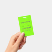 fluorescerend groen - vet lettertype - QR-code Badge (Handheld)
